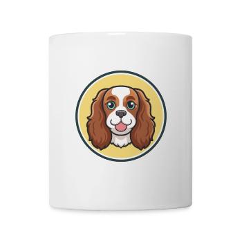 King Charles Spaniel Chien Race Dessin Animé Kawaii Pet - Mug blanc - blanc - Devant