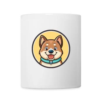 Kai Ken Chien Race Dessin Animé Personnage Kawaii Clipart - Mug blanc - blanc - Devant