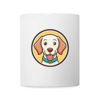 Roi Chien Chien Blanc Race Dessin Animé Kawaii Clipart - Mug blanc - blanc - Devant