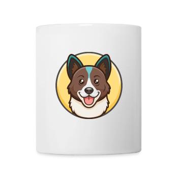 Karelian Bear Dog Breed Cartoon Kawaii Clipart Pet - Mug - white - Front