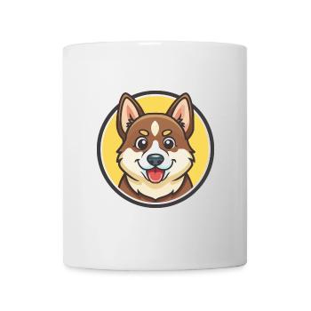 Karelo Finlandais Laïka Chien Race Dessin Animé Kawaii Pet - Mug blanc - blanc - Devant