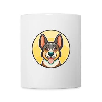 Chien de chasse lituanien race dessin animé Kawaii Clipart - Mug blanc - blanc - Devant