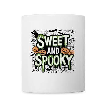 Doux et effrayant Doux dicton d’Halloween - Mug blanc - blanc - Devant