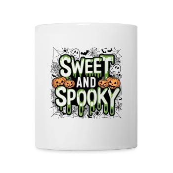 Doux et effrayant Doux dicton d’Halloween - Mug blanc - blanc - Devant