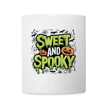 Doux et effrayant Doux dicton d’Halloween - Mug blanc - blanc - Devant