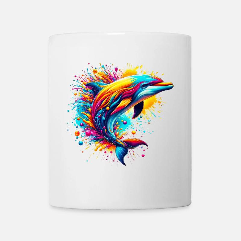 Delfin - Tasse - Weiß