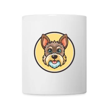 Paisley Terrier Hunderasse Cartoon Kawaii Clipart - Tasse - Weiß - Vorne