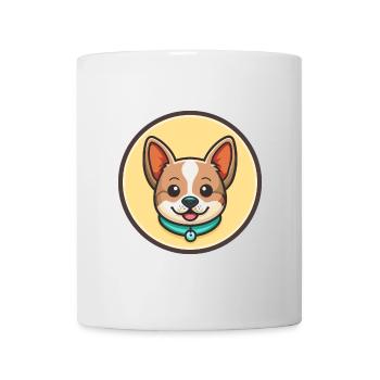 Porzellan Hund Rasse Cartoon Kawaii Clipart Tier - Tasse - Weiß - Vorne