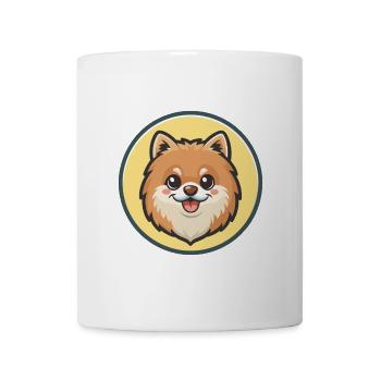 Pommersche Spitz Hunderasse Cartoon Kawaii Clipart - Tasse - Weiß - Vorne