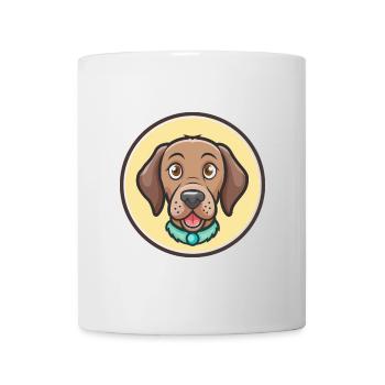 Pudelpointer Hund Rasse Cartoon Kawaii Clipart Haustier - Tasse - Weiß - Vorne