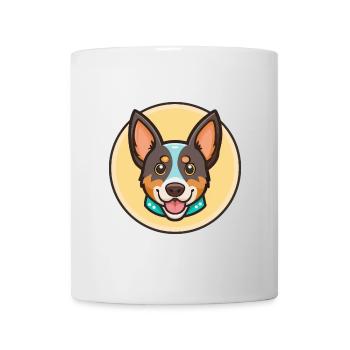 Chien de bétail portugais Race Dessin animé Kawaii Clipart - Mug blanc - blanc - Devant