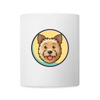 Norfolk Terrier Hunderasse Cartoon Kawaii Clipart - Tasse - Weiß - Vorne