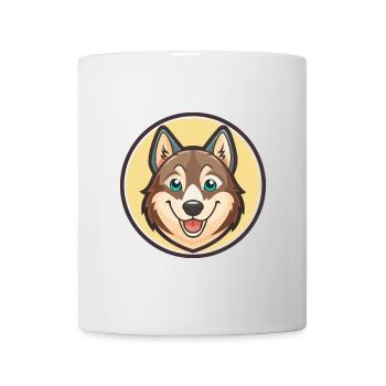 Northern Inuit Dog Breed Cartoon Kawaii Clipart - Mug - white - Front