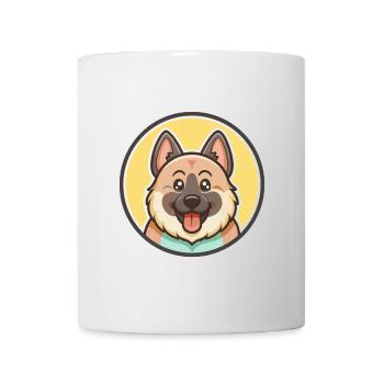 Norwegischer Elchhund Hunderasse Karikatur Kawaii - Tasse - Weiß - Vorne