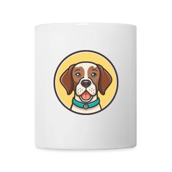 Vieux chien d’arrêt danois race dessin animé Kawaii - Mug blanc - blanc - Devant