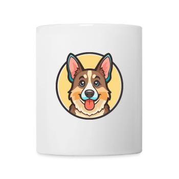 Nordamerikanischer Schäferhund Rasse Karikatur Kawaii - Tasse - Weiß - Vorne