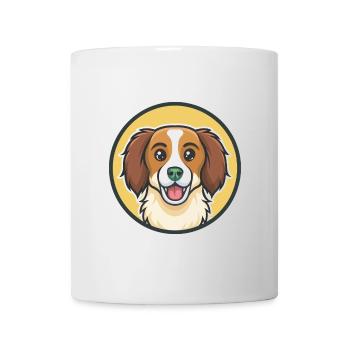 Nederlandse Kooikerhondje Race de chien Dessin animé Kawaii - Mug blanc - blanc - Devant