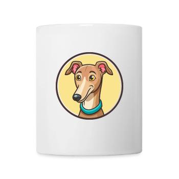 Vieux lévrier croate race de chien dessin animé Kawaii - Mug blanc - blanc - Devant