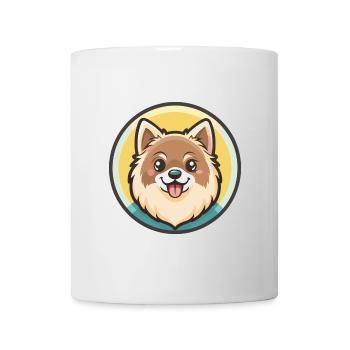 Nordic Spitz Dog Breed Cartoon Kawaii Clipart Pet - Mug - white - Front