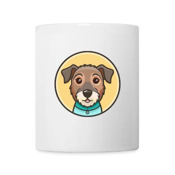 Patterdale Terrier Dog Breed Cartoon Kawaii - Mug - white - Front