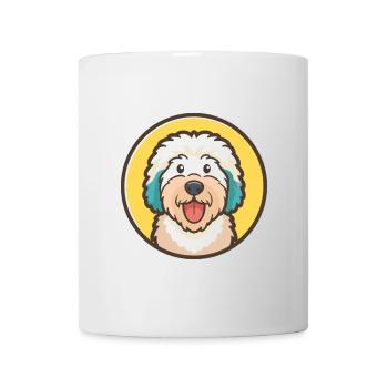 Vieux chien de berger anglais chien race dessin animé Kawaii animal de compagnie - Mug blanc - blanc - Devant