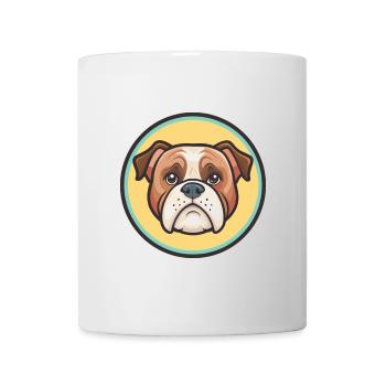 Vieux bouledogue anglais chien race drôle dessin animé Kawaii - Mug blanc - blanc - Devant