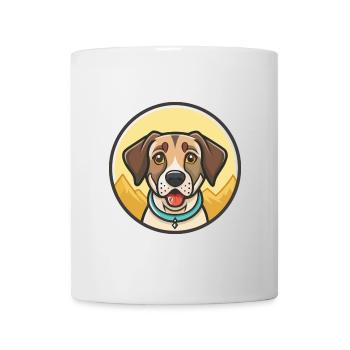 Mountain Cur Hund Rasse Cartoon Kawaii Clipart Haustier - Tasse - Weiß - Vorne