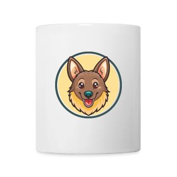 Mudi Hunderasse Cartoon Kawaii Clipart Illustration - Tasse - Weiß - Vorne