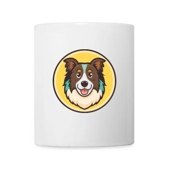 Chien de berger picard, race de chien, dessin animé, Kawaii, Clipart - Mug blanc - blanc - Devant