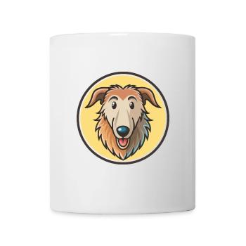 Pampas Deerhound Dog Breed Cartoon Kawaii Clipart - Mug - white - Front