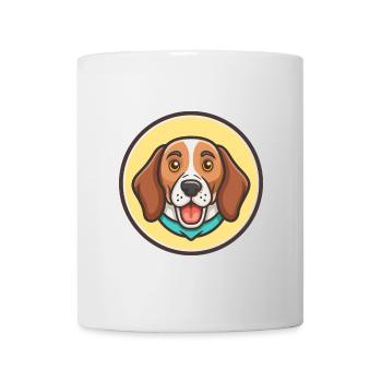 Poitevin Hound Dog Breed Cartoon Kawaii Clipart - Mug - white - Front