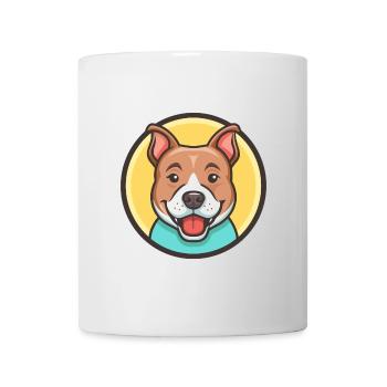 Pitbull Chien Race Dessin Animé Personnage Kawaii Clipart - Mug blanc - blanc - Devant
