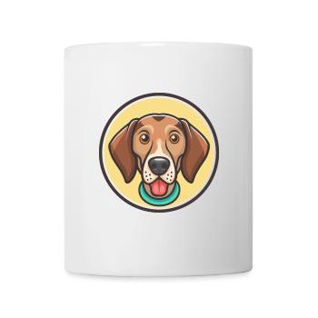 Plott Hound Chien Race Drôle Dessin animé Kawaii Clipart - Mug blanc - blanc - Devant
