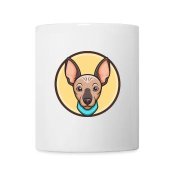 Chien nu péruvien race dessin animé Kawaii Clipart - Mug blanc - blanc - Devant