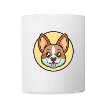 Phalene Chien Race Dessin Animé Personnage Kawaii Clipart - Mug blanc - blanc - Devant