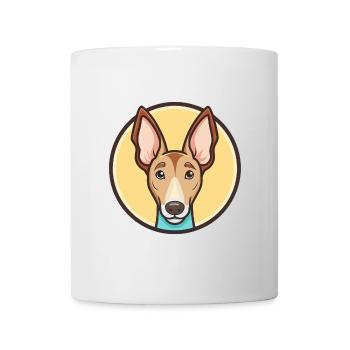 Podenco Canario Dog Breed Cartoon Kawaii Clipart - Mug - white - Front
