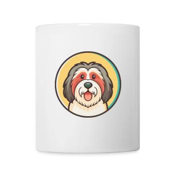 Polish Lowland Sheepdog Dog Breed Cartoon Kawaii - Mug - white - Front