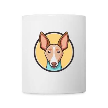 Podenco Andaluz Dog Breed Cartoon Kawaii Clipart - Mug - white - Front