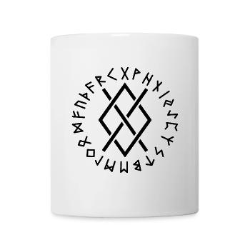 Organischer Gungnir: Runen - Tasse - Weiß - Vorne