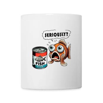 Lustiges Fisch Konserven Design - Tasse - Weiß - Vorne