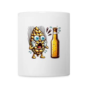 Design amusant de houblon à bière - Mug blanc - blanc - Devant