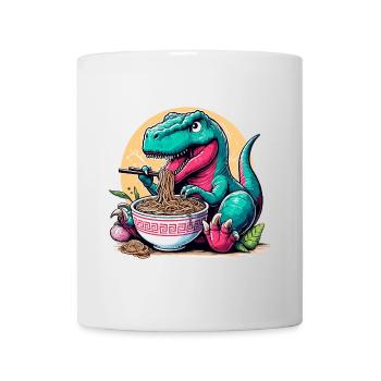 Mignon T-Rex Ramen Dino dinosaure cadeau - Mug blanc - blanc - Devant