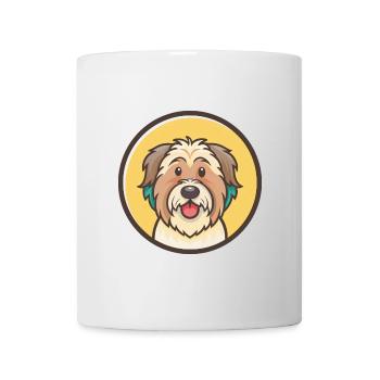Berger des Pyrénées Race de chien Dessin animé Kawaii Clipart - Mug blanc - blanc - Devant