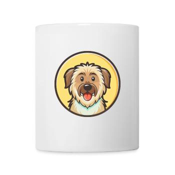 Berger des Pyrénées, race de chien, dessin animé kawaii - Mug blanc - blanc - Devant