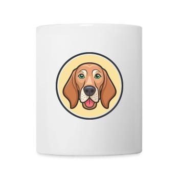 Redbone Coonhound Chien Race Dessin animé Kawaii Clipart - Mug blanc - blanc - Devant