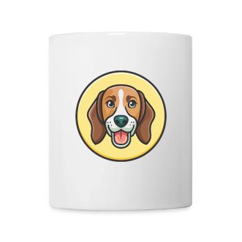Chien de chasse serbe race dessin animé Kawaii Clipart animal de compagnie - Mug blanc - blanc - Devant