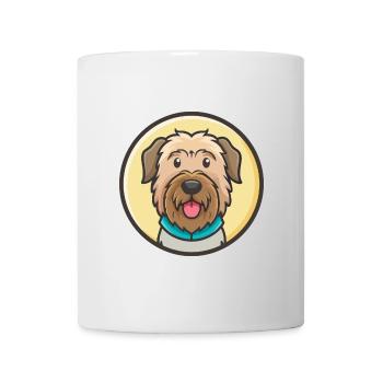 Terrier russe chien race dessin animé Kawaii Clipart - Mug blanc - blanc - Devant