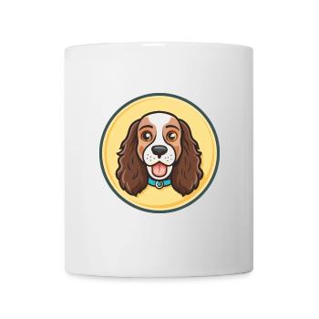 Russian Spaniel Dog Breed Cartoon Kawaii Clipart - Mug - white - Front