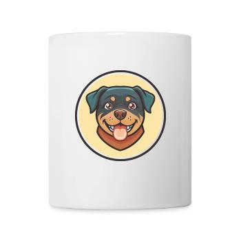 Rottweiler chien race dessin animé Kawaii Clipart Animal - Mug blanc - blanc - Devant