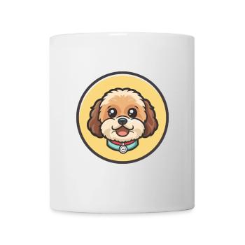 ShihPoo Chien Race Dessin animé Personnage Kawaii Clipart - Mug blanc - blanc - Devant